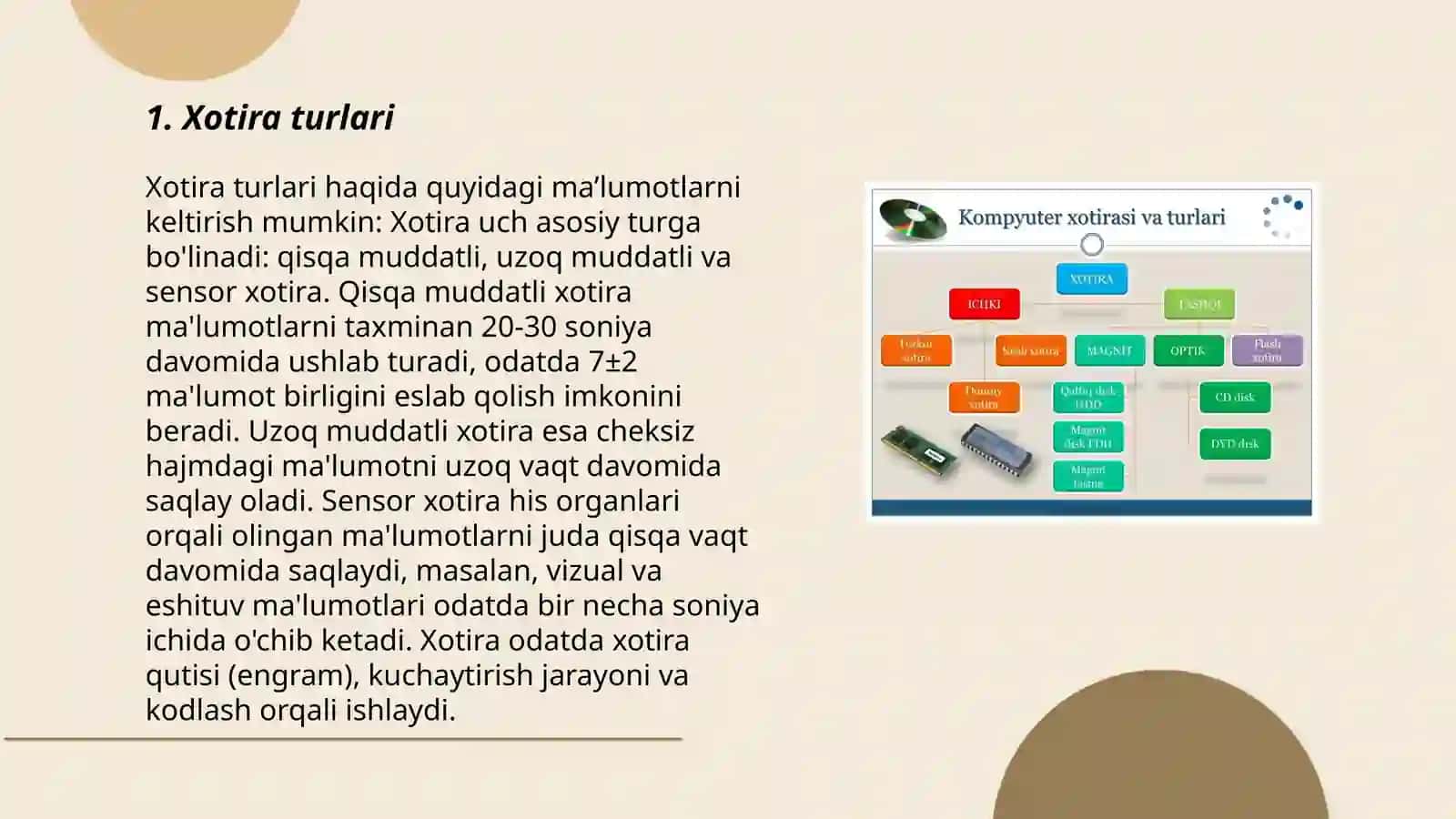 Xotira xususiyatlari 3