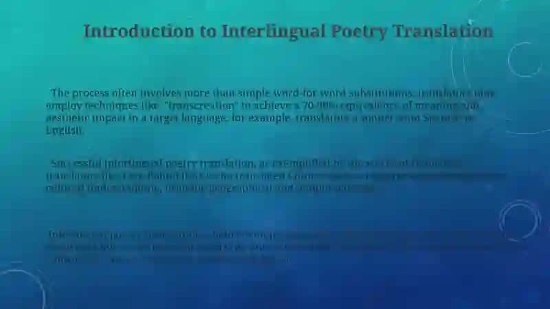 Interlingual poetry translation 3