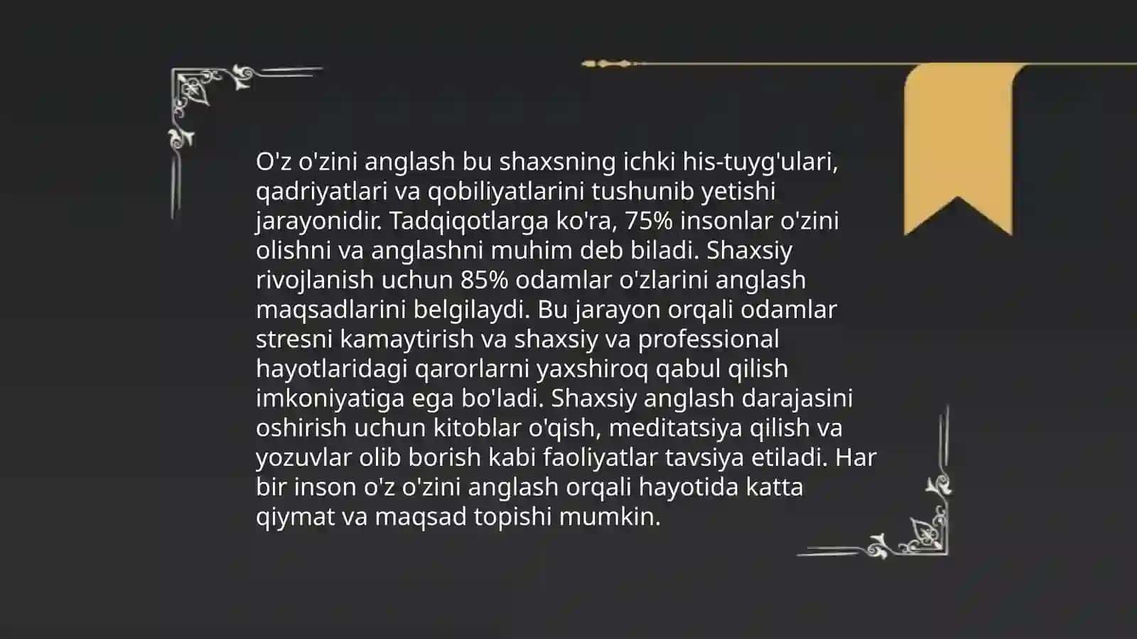 Psixologiyada oʻz oʻzini kamol toptirish 3