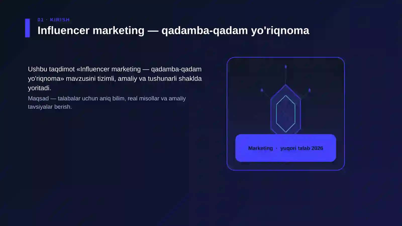 Influencer marketing — qadamba-qadam yo'riqnoma 3