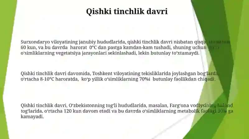 Oʻsimliklarda davrlar va mavsumiy hodisalar 3