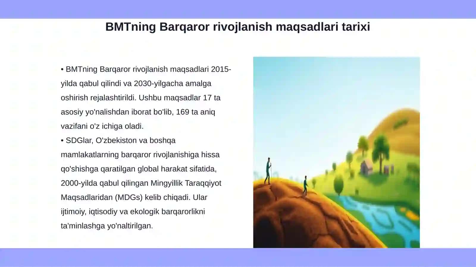 BMTning Barqaror rivojlanish maqsadlari (SDGs) mohiyati va erishish strategiyalari 3