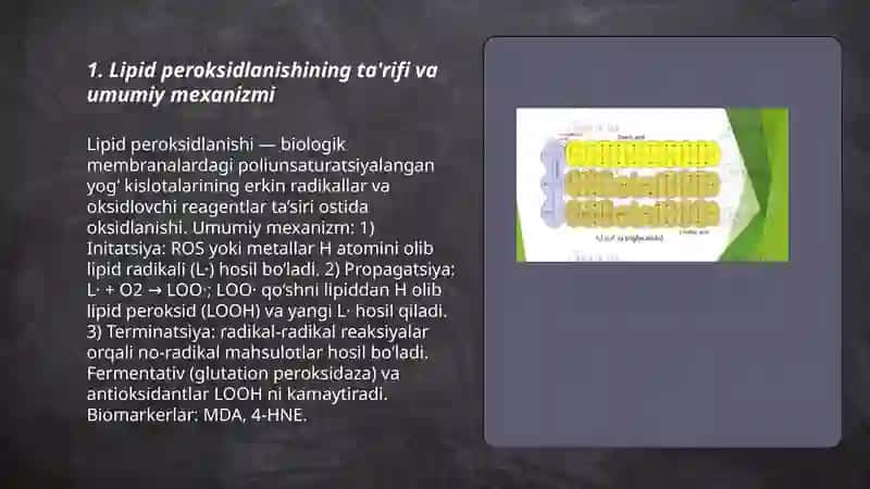 Lipidlarni peroksidlanishi va hujayra shikastlanishi patogenezidagi ahamiyati 3