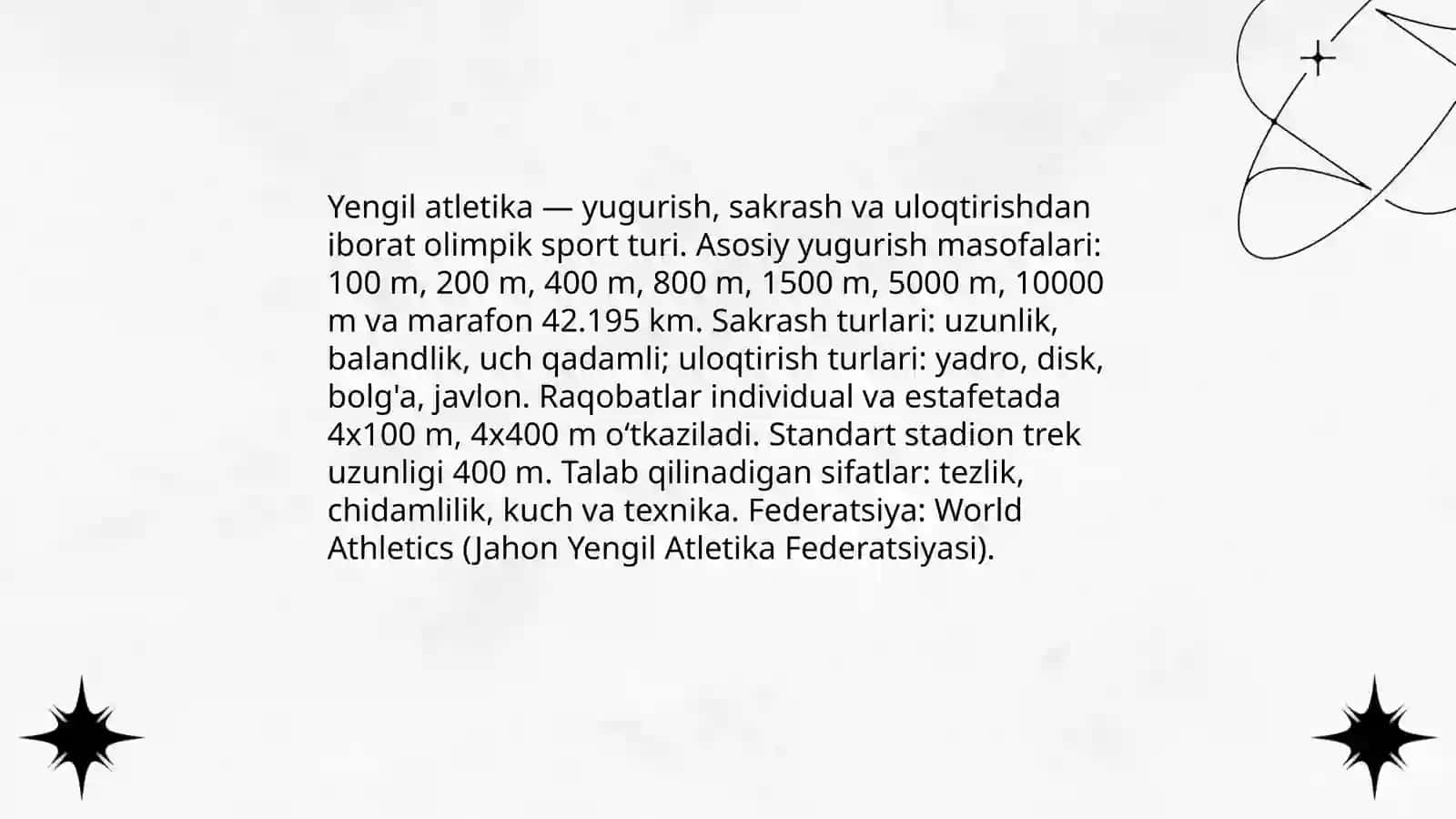 Yengil atletika va uning turlari 3