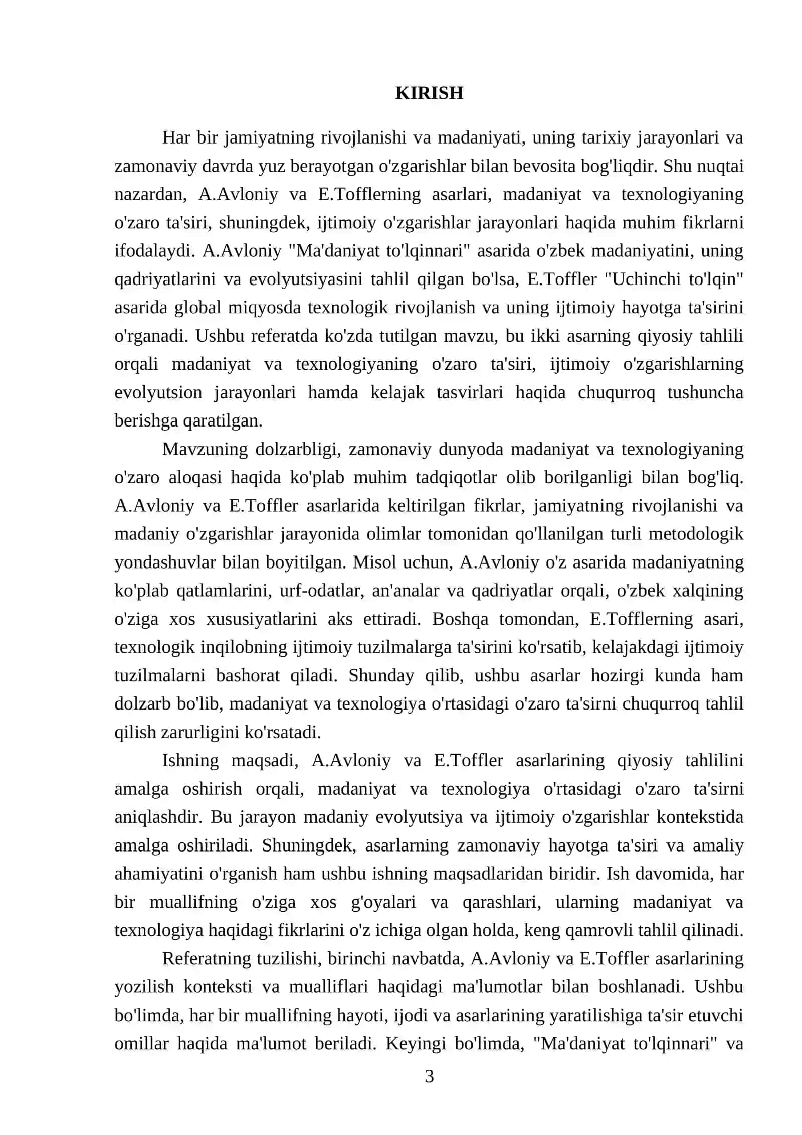 A.Avloniy "ma'daniyat to'lqinnlari" va E.Toffler "uchinchi to'lqin" asarlarini qiyosiy tahlil qilish 3