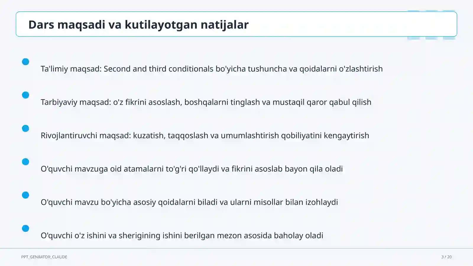 Second and third conditionals (10-sinf) 3