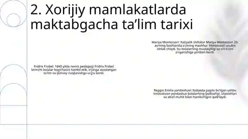 Xorijiy Mamlakatlarda Maktabgacha Ta'Lim Tizimini Òrganish Va Tahlil Qilish 3