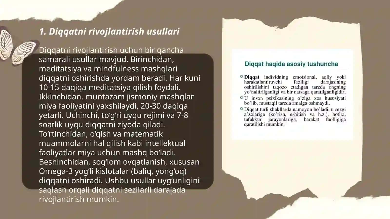 Diqqatni rivojlantirish usullari 3