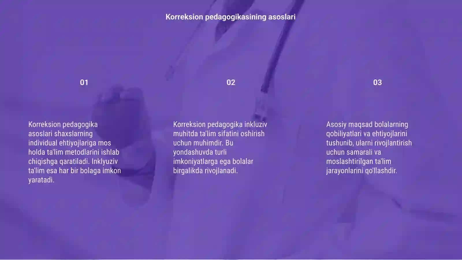 Korreksion pedagogika asoslari.Inklyuziv ta'lim 3