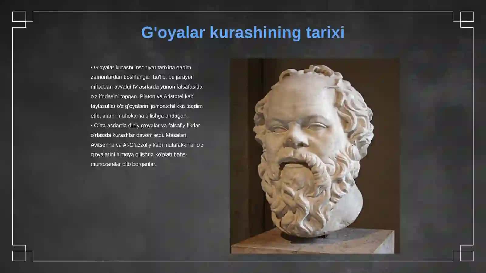G'oyalar kurashi,falsafa 3