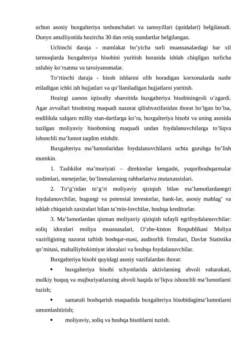 Buxgalteriya hisobini tashkil etish asoslari 3
