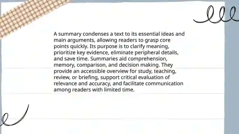 Writing summaries 3