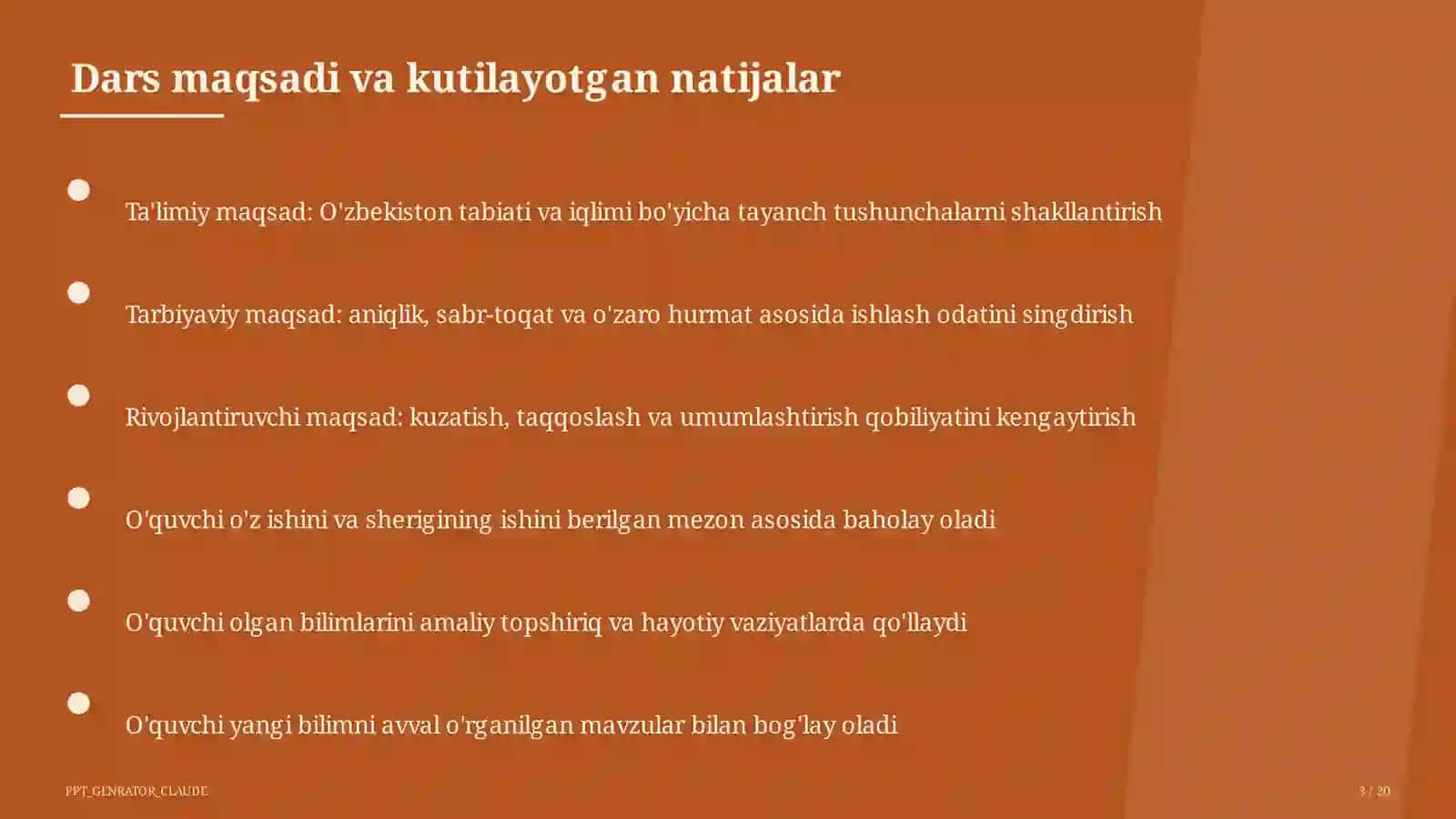O'zbekiston tabiati va iqlimi (4-sinf) 3