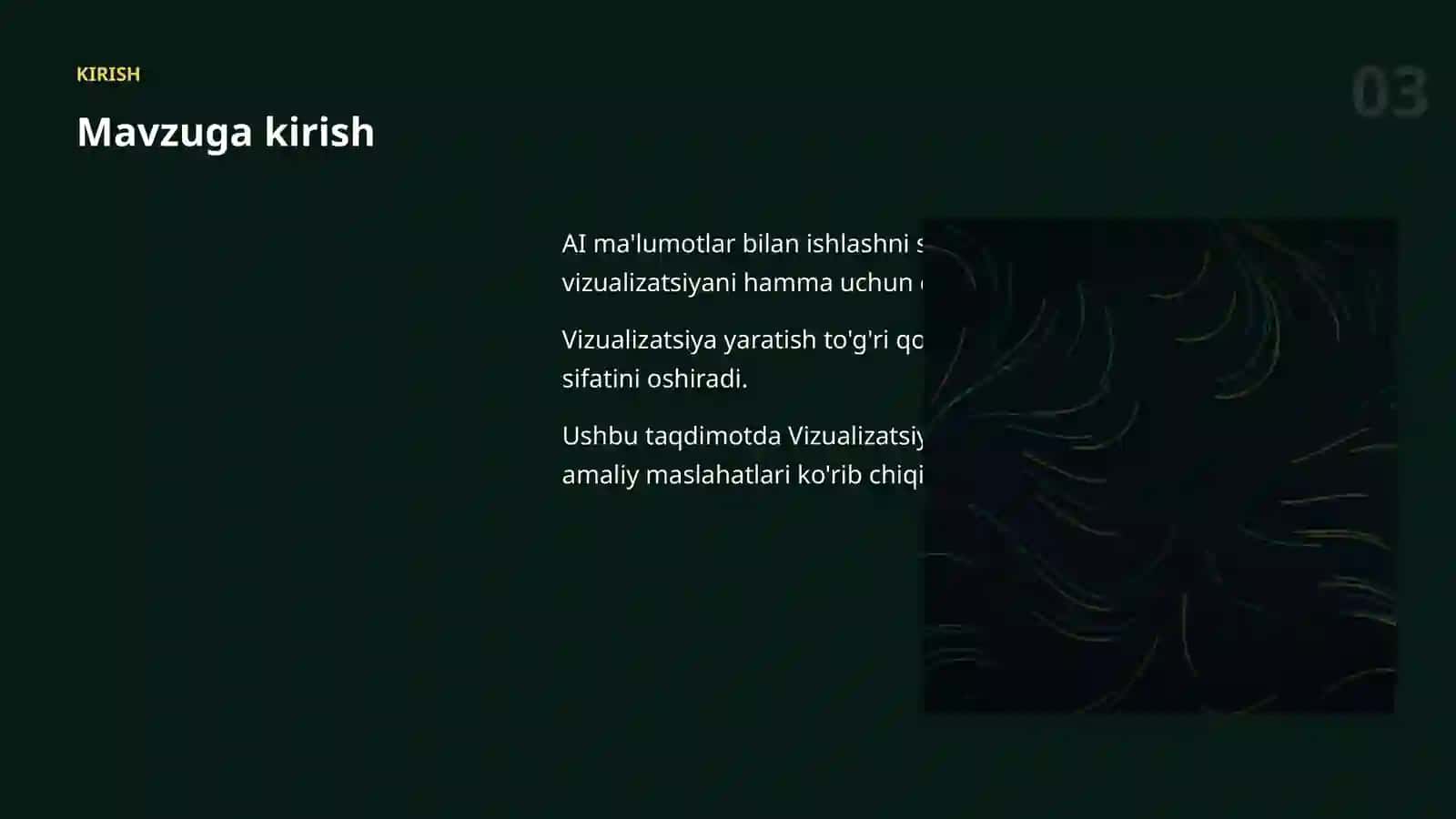 AI ma'lumotlar bilan ishlash - Vizualizatsiya yaratish 3