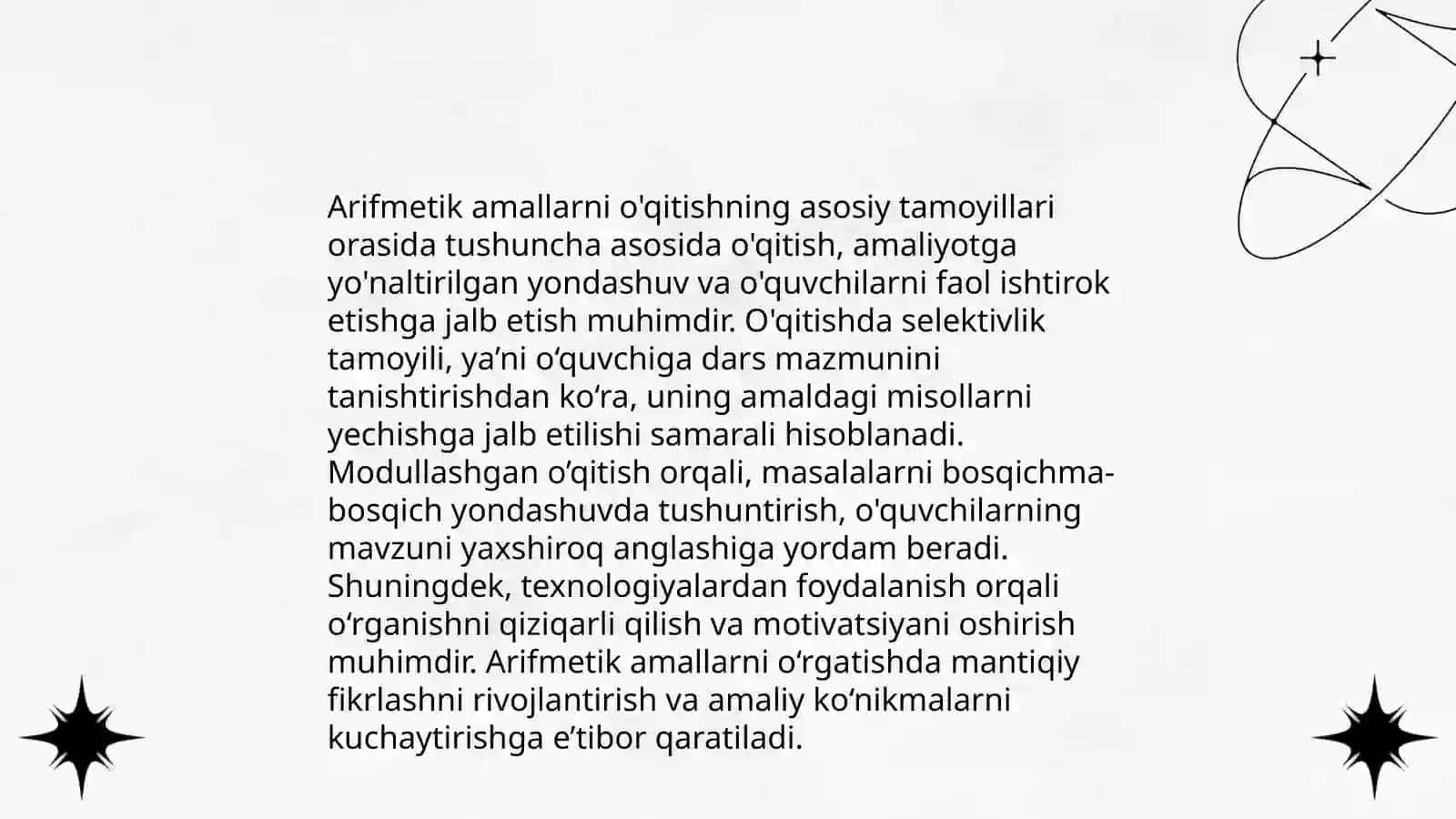 Sinfdan tashqari mashgʻulotlarda arifmetik amallarni oʻrgatish metodikasi 3