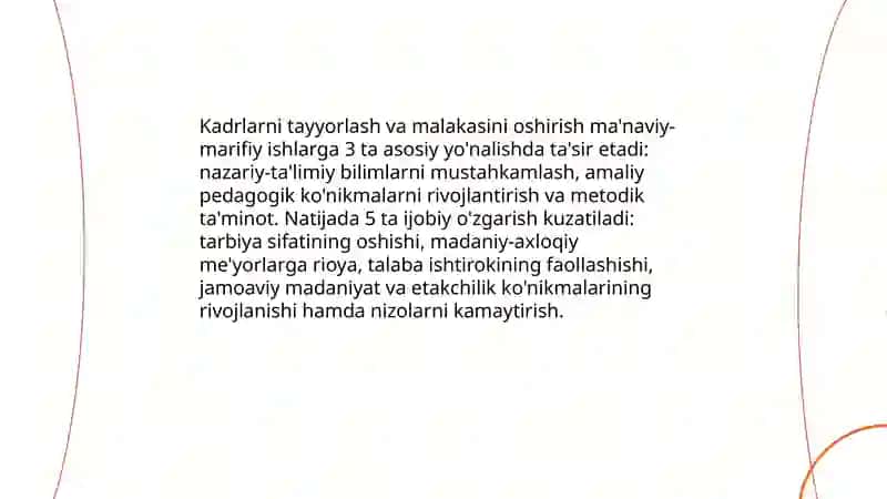 Ma'naviy marifiy ishlarning samaradorligini oshirishda kadrlarning o'rni 3