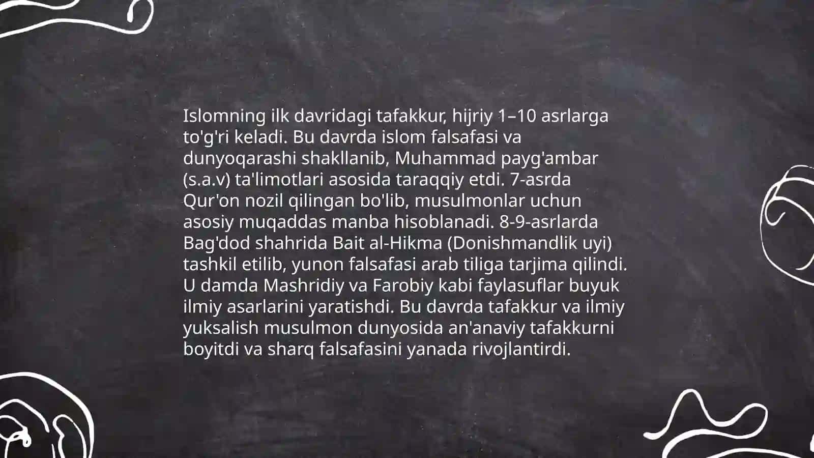 Islom tafakkuri va madaniyatning shakllanish bosqichlari 3