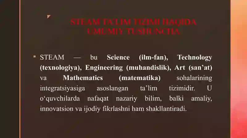 MATERIKLAR VA OKEANLAR TABIIY GEOGRAFIYASINI O'QITISHDA STEAM TA'LIM TIZIMIDAN FOYDALANISH 3
