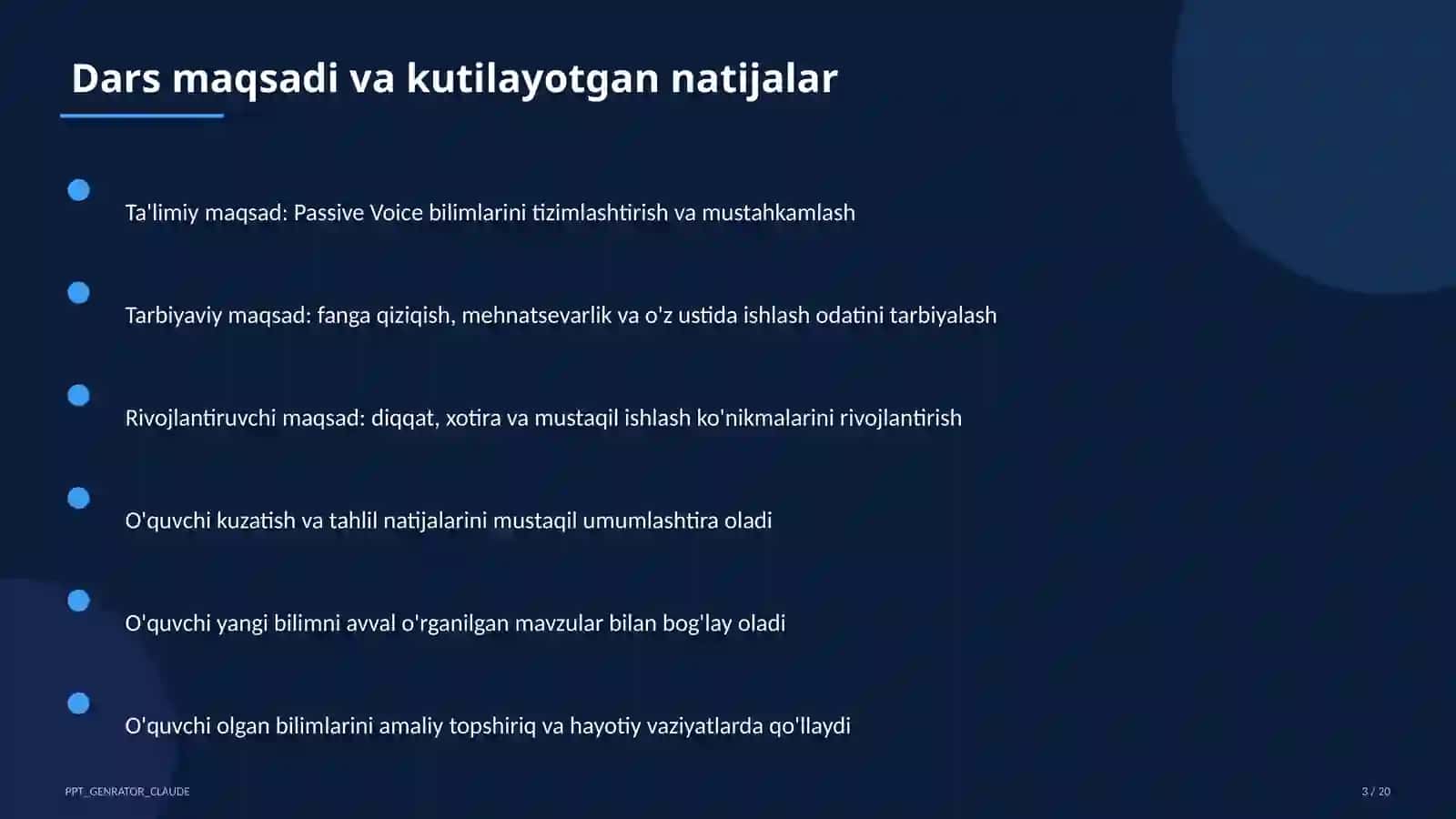 Passive Voice (9-sinf) 3