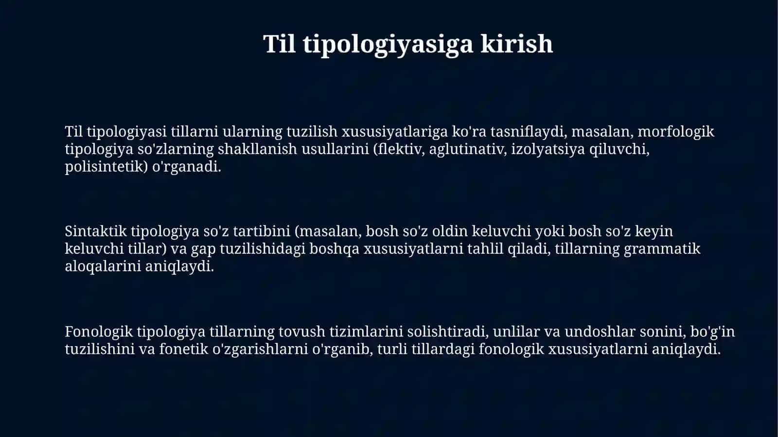 Til Tipologiyasi 3