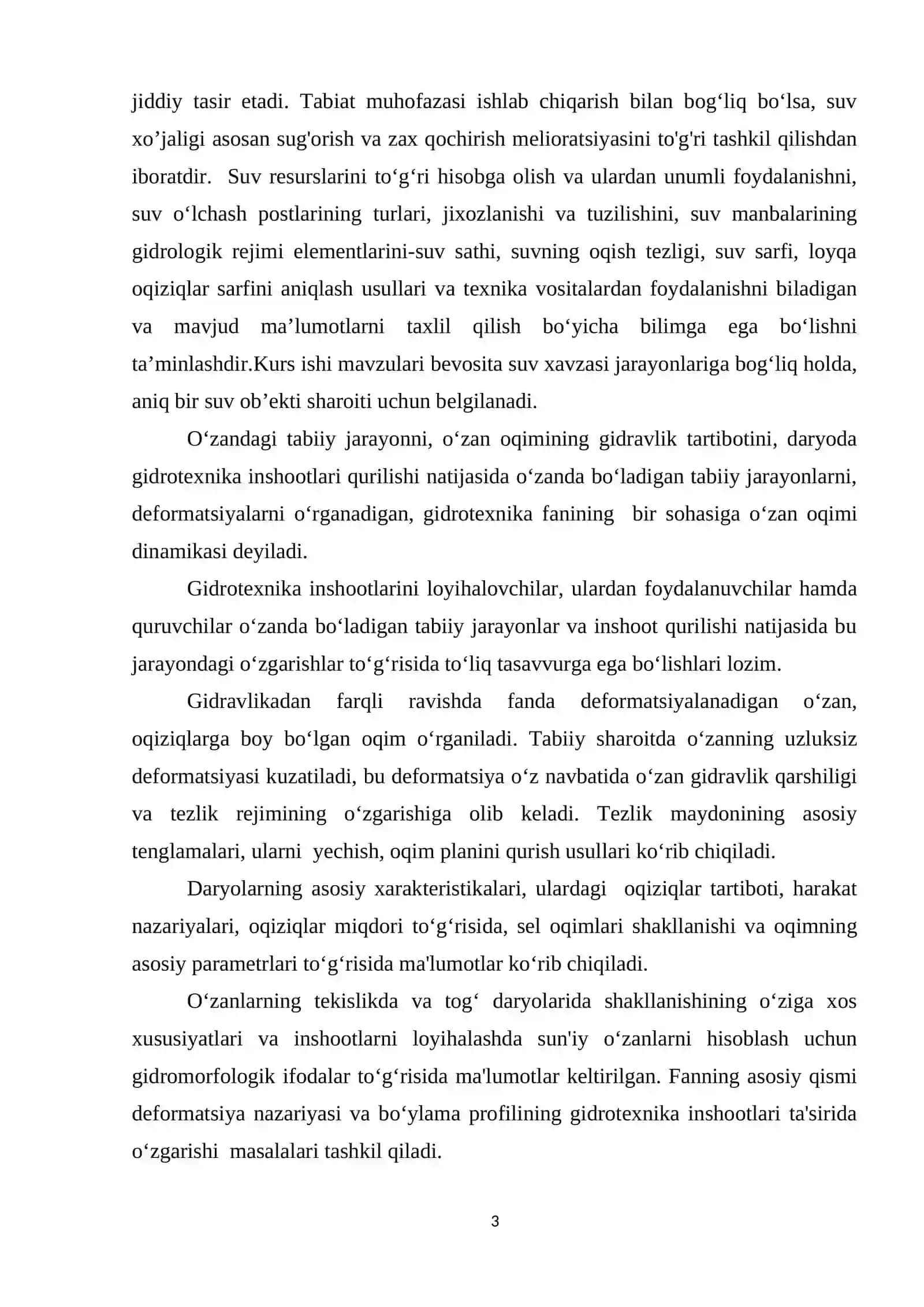 O‘zanni rostlash mavzusiga kur ishi 3