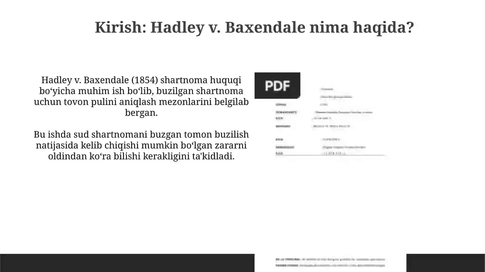 Hadley v Baxendale (1854) 3