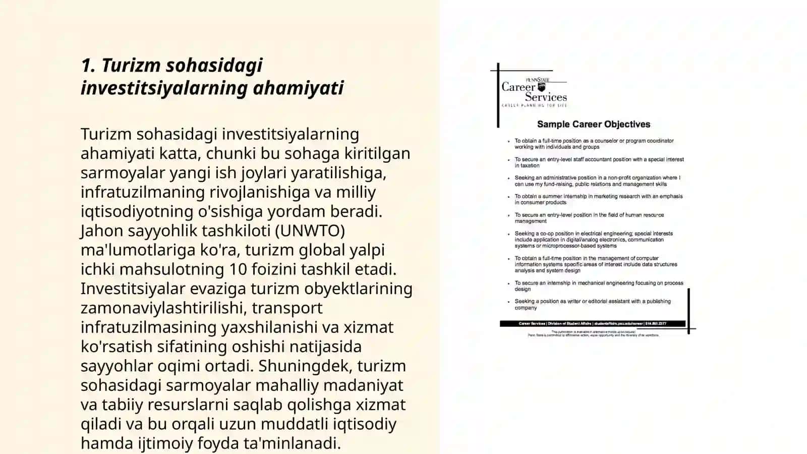 Turizmni rivojlantirishning ahamiyati va vazifalari 3