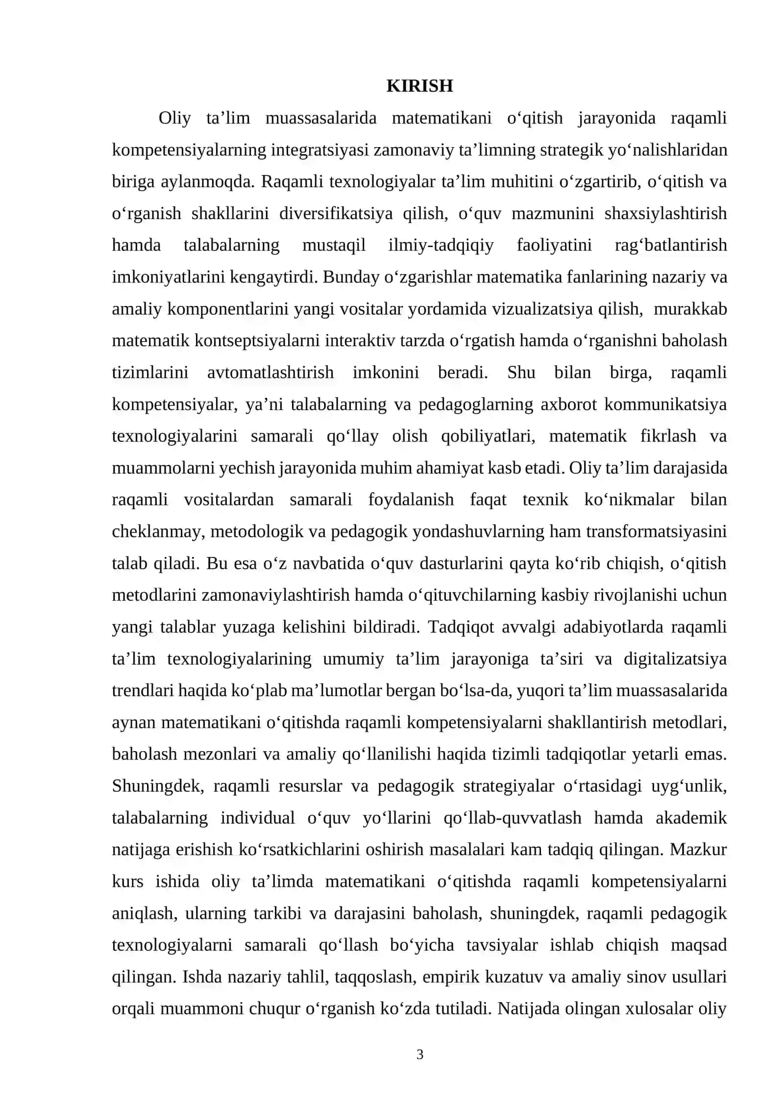Matematikani o‘qitishda raqamli kompetensiyalarni shakllantirish jarayoni, uning metodologik va pedagogik jihatlari 3