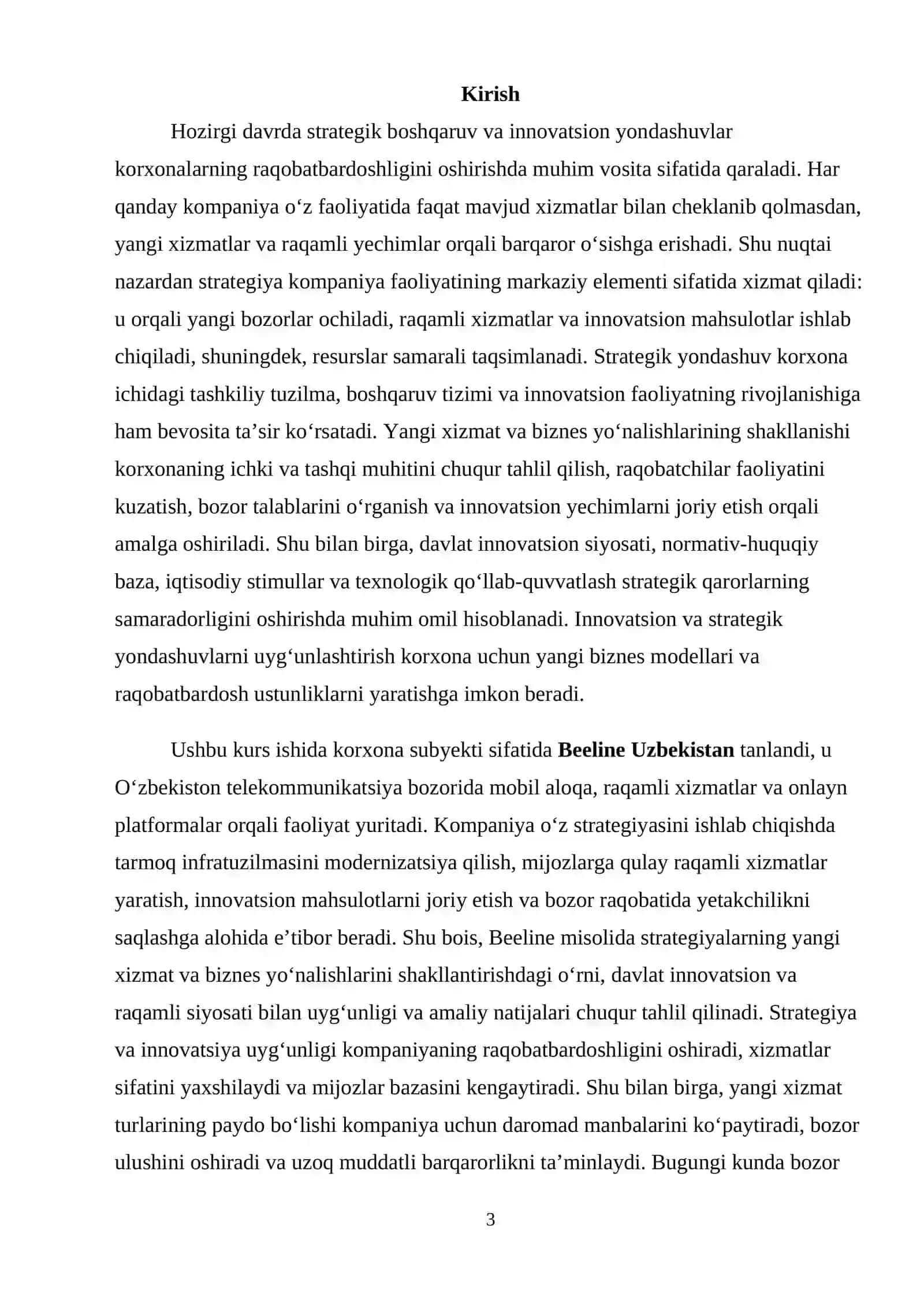 Kurs ishi namuna 3