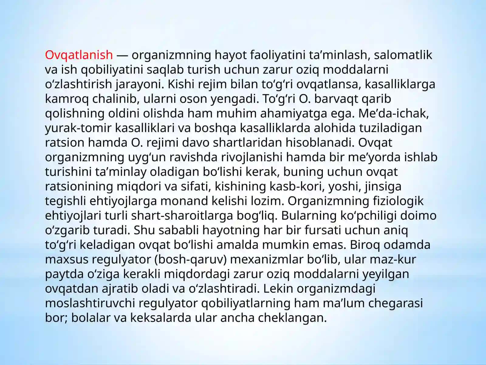 Ovqatlanishning yangi  nazariyalari 3