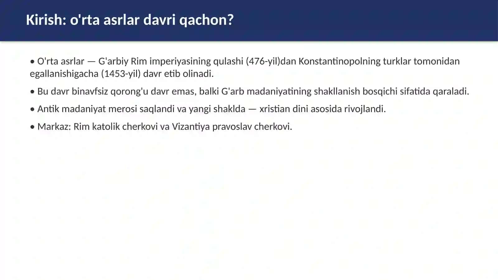 Oʻrta asrlarda Yevropa madaniyati 3