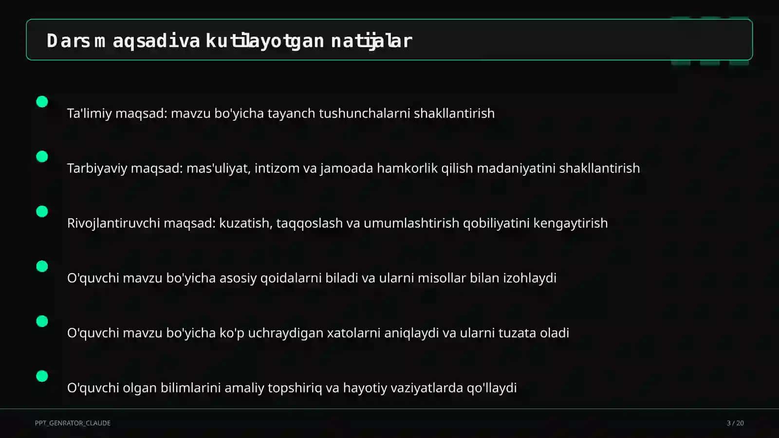 Rus tilida kelishiklar tizimi: umumlashtirish (6-sinf) 3