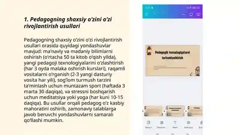 Zamonaviy oʻquv jarayonini takomillashtirishda pedagogning shaxsiy va kasbiy oʻzini-oʻzi rivojlantirish metodikasi 3