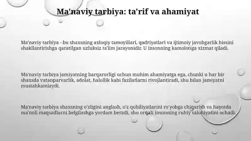 Inson ma'naviy tarbiyasida muomala va muloqot qilish usullari shakllantirishning ahamiyati 3
