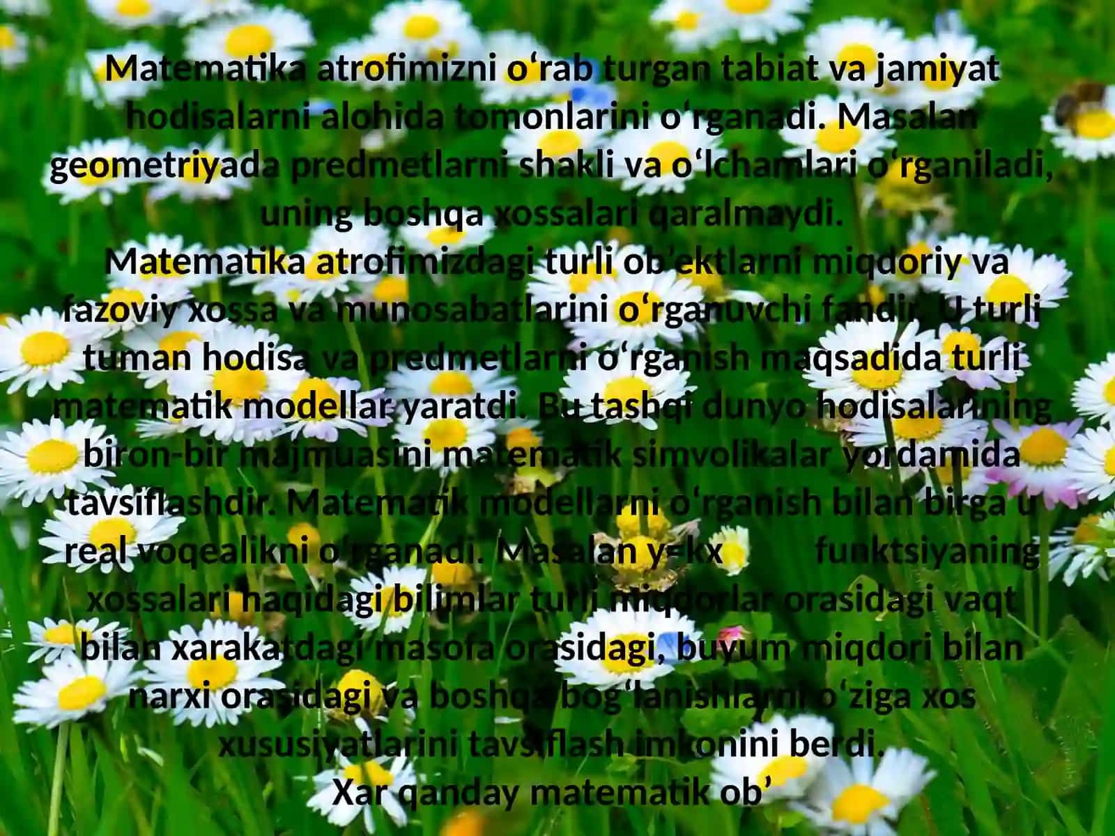 MATIMATIK FANI TA'RIFI 3