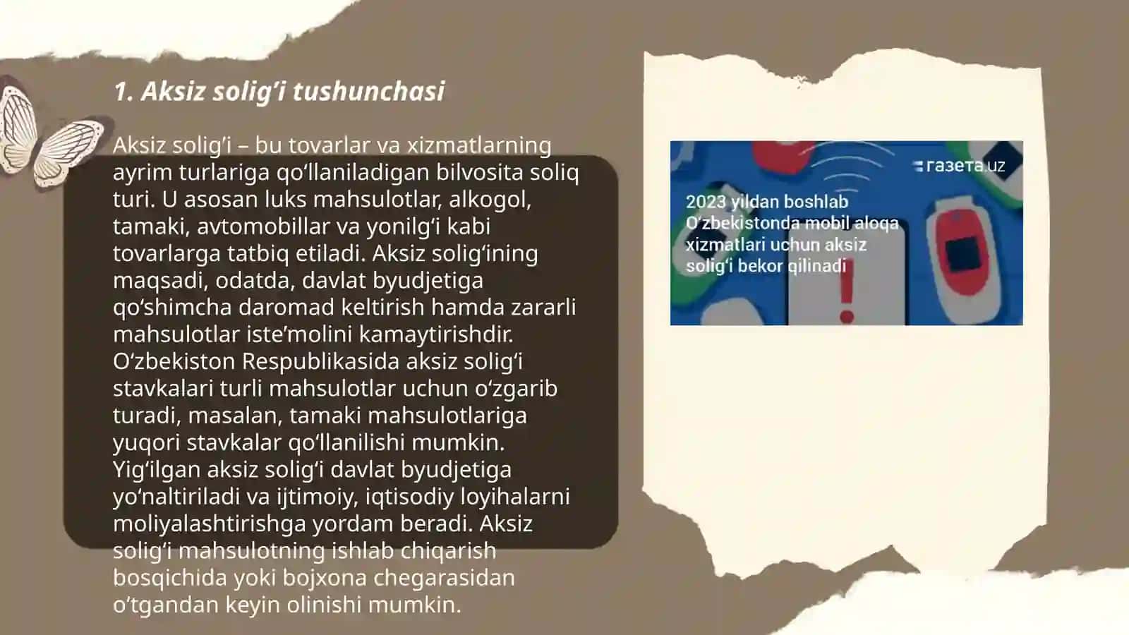 Aksiz solig’i to’lovchilari va soliq solish ob’ekti 3