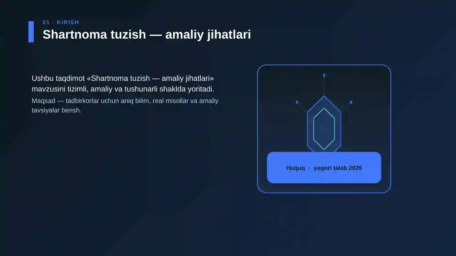 Shartnoma tuzish — amaliy jihatlari 3