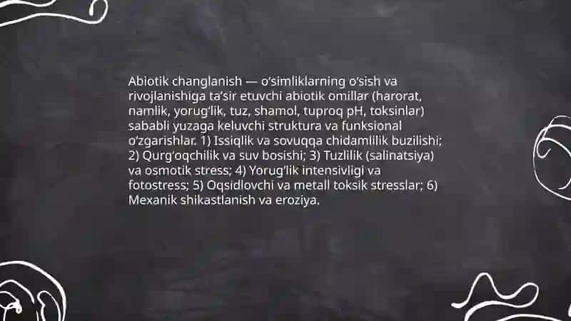 Oʻsimliklarning abiotik changlanishi 3