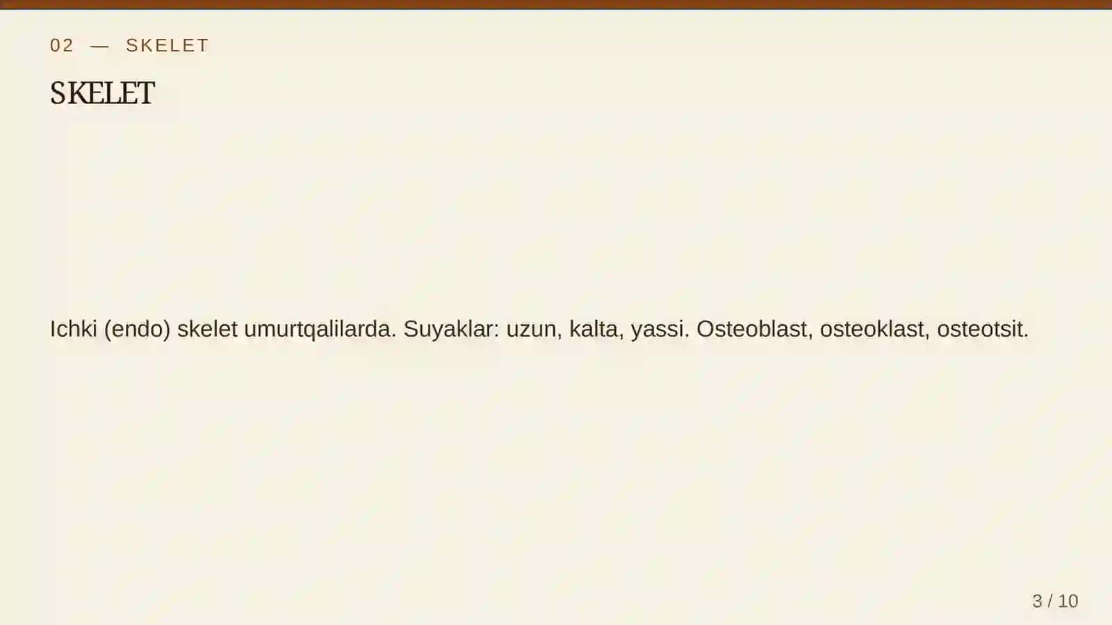 Hayvonlarda harakat va tayanch-harakat tizimi 3