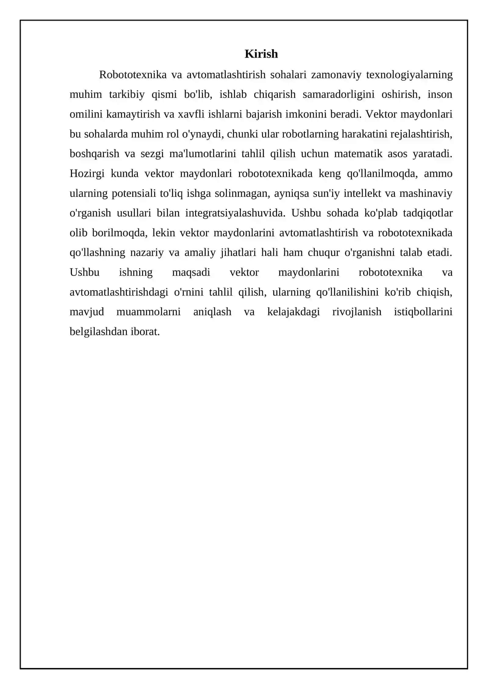 Vektor maydonlari robototexnika va avtomatlashtirishda: Asoslar va qo'llanilish 3