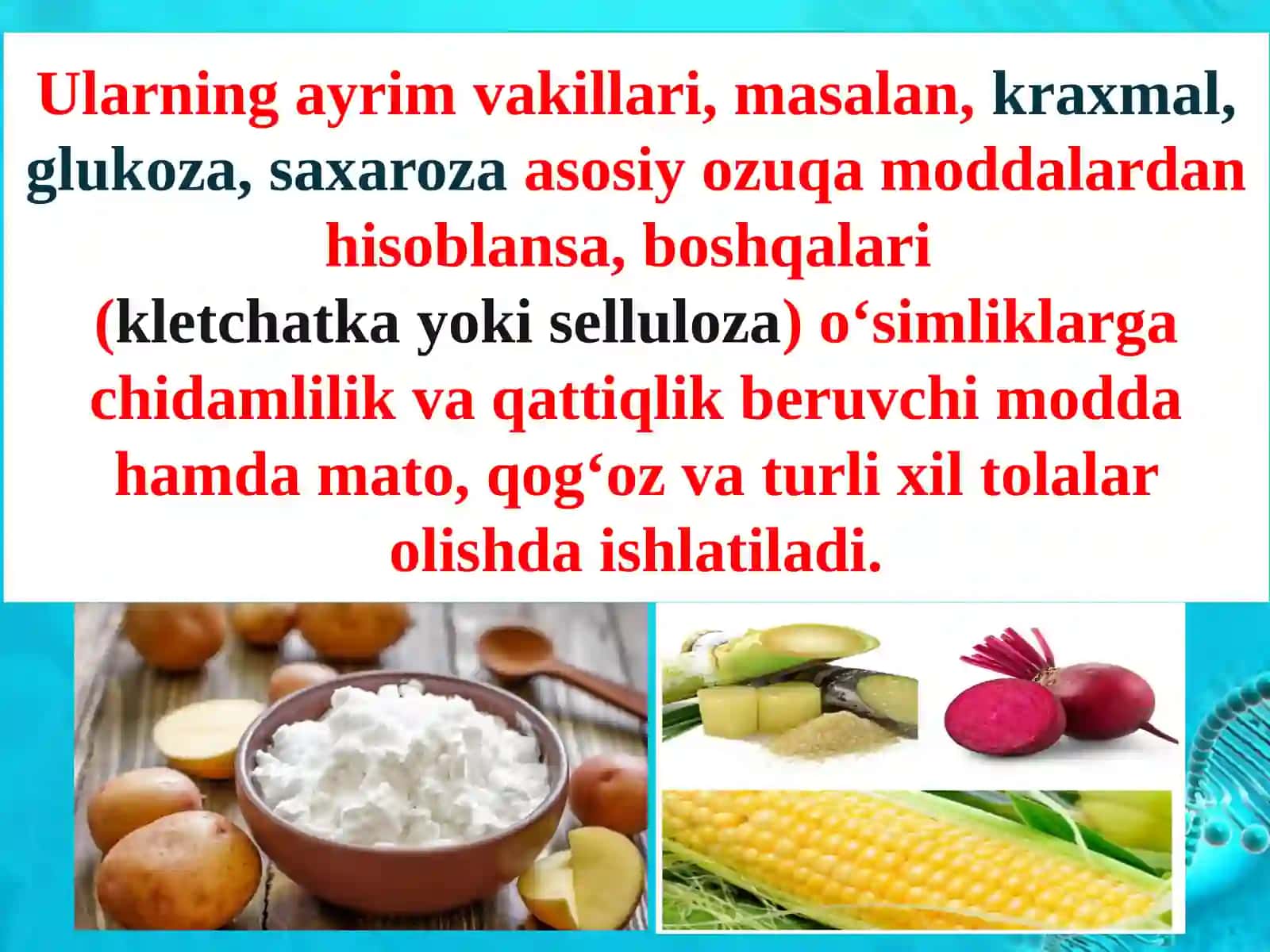 Uglevodlar.  Monosaxaridlar.  Olinishi  va  xossalari 3
