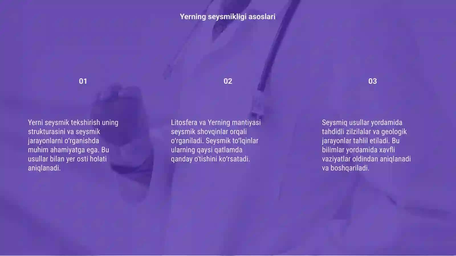 Yerning seysmikligi. Litosferani va Yerning mantiyasini seysmik usullari bilam o‘rganish 3