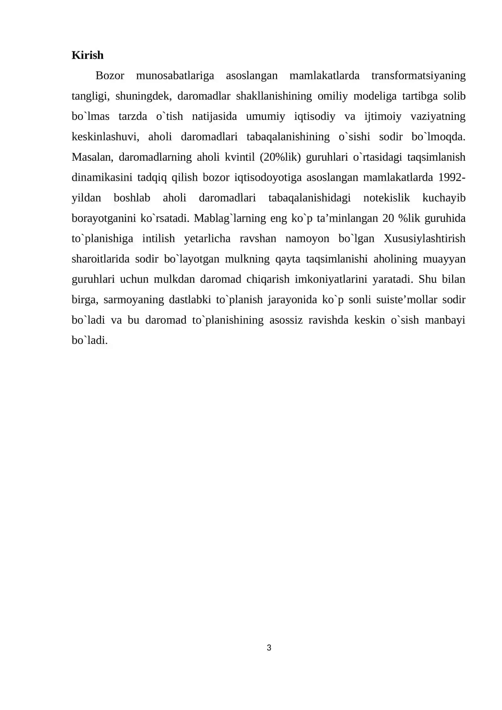 Аhоli dаrоmаdlаrini dаvlаt tоmоnidаn tаrtibgа sоlishning zаruriyati 3