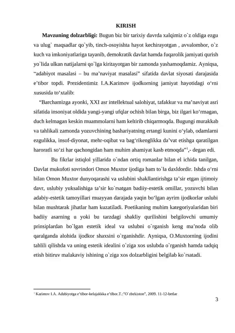Omon Muxtorning estetik ideali va individual uslub 3