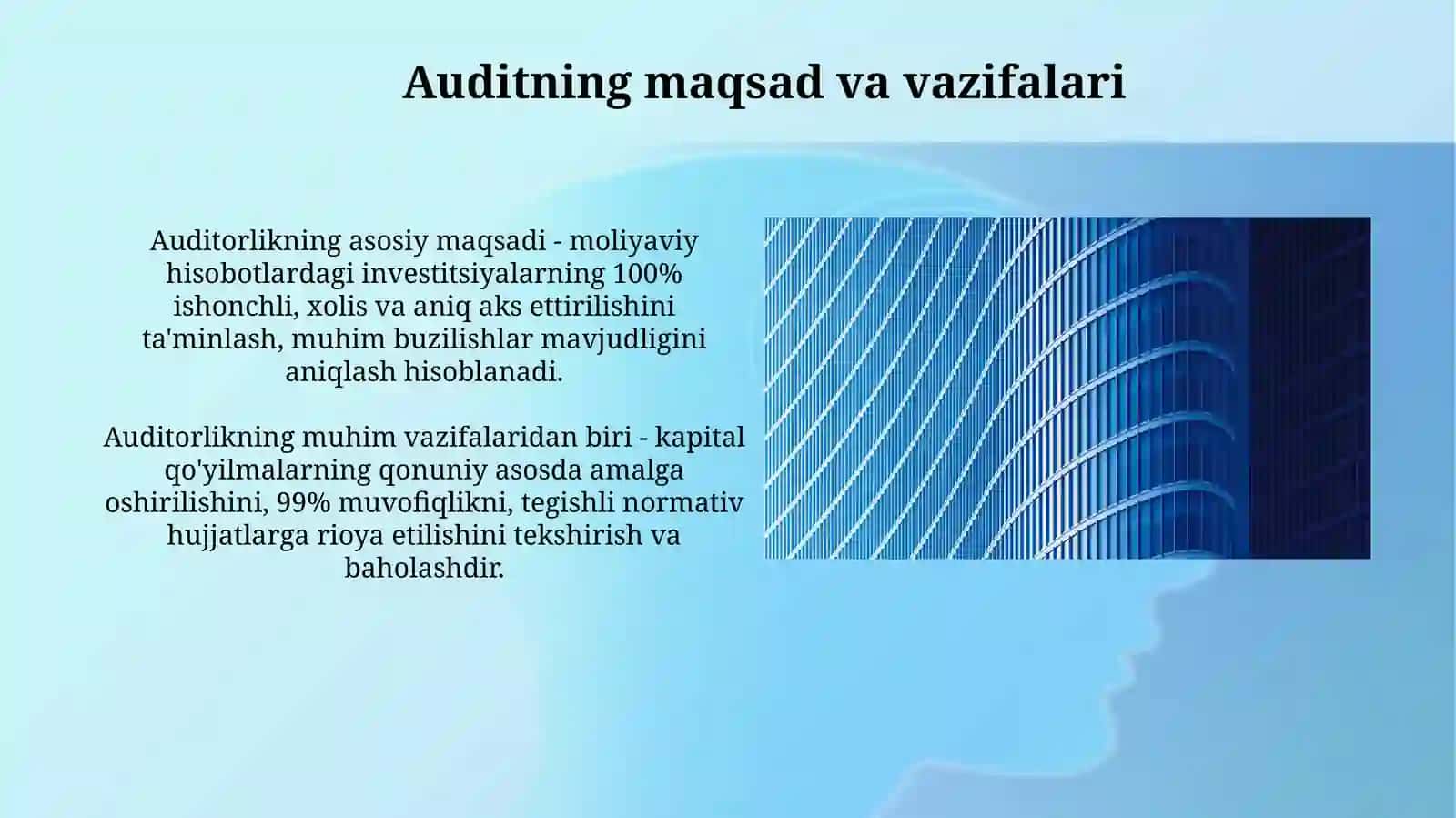 Moliyaviy investitsiyalar auditi. Kapital qo‘yilmalar auditi 3