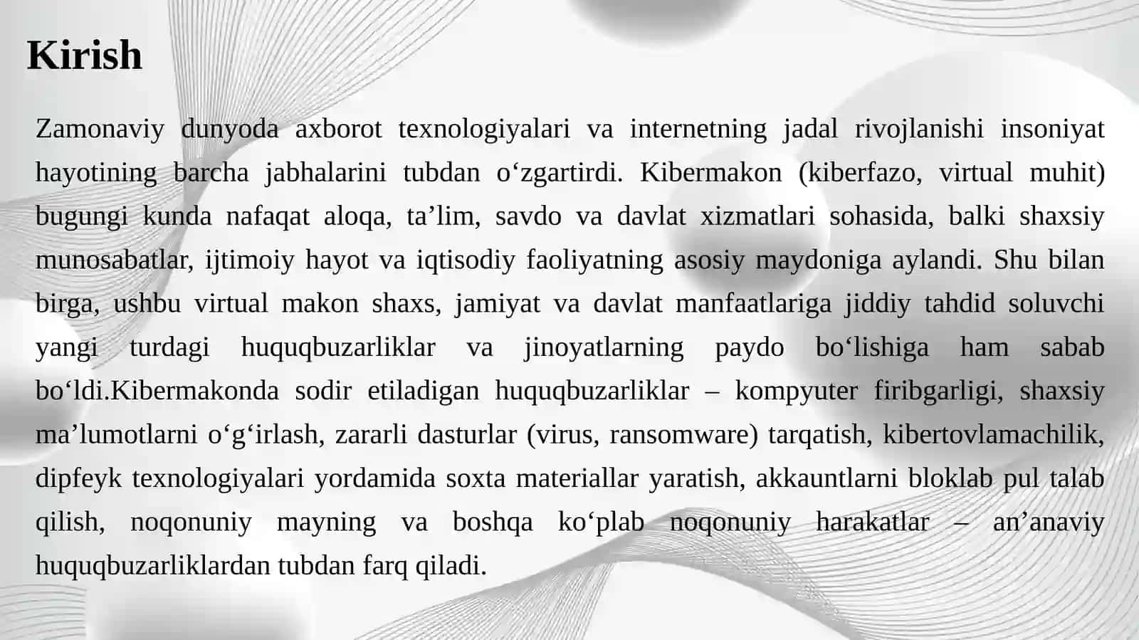 Kibermakondagi huquqbuzarliklar uchun javobgarlik va ularning huquqiy tabiati 3