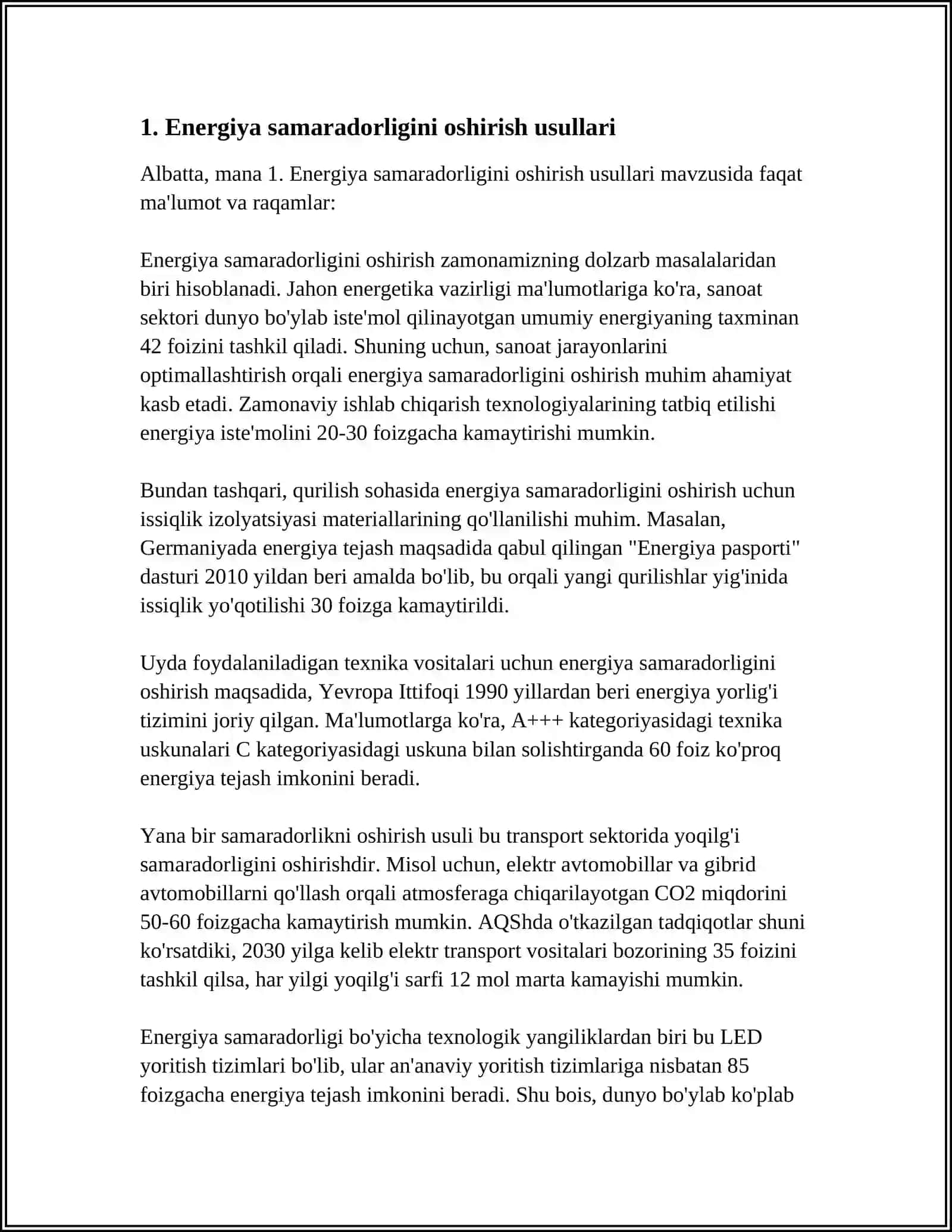 ENERGIYA SARFINI KAMAYTIRISH UCHUN UMUMIY XARAJATLARNI TAHLIL QILISH USULLARI 3