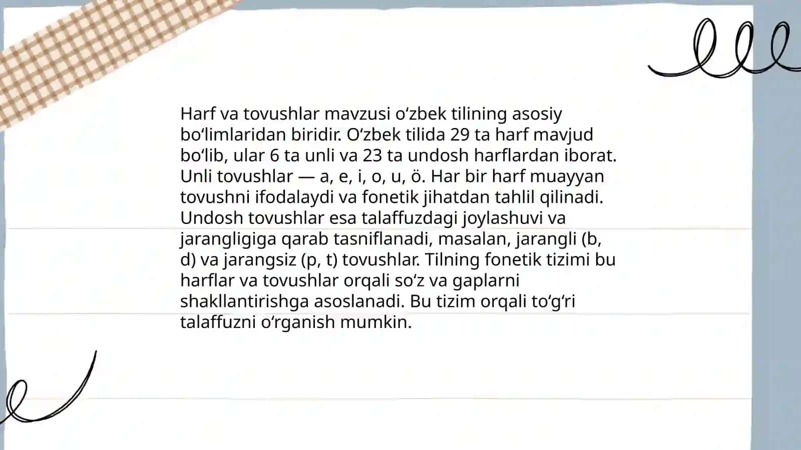 Harf va tovushlar 3