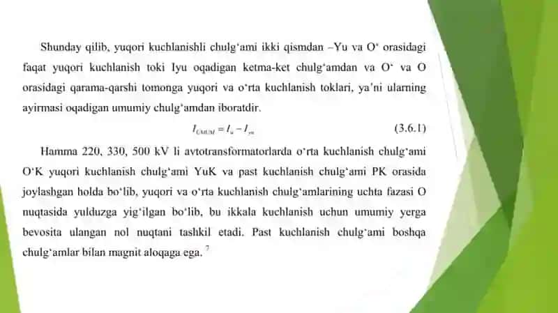 Avtotransformatorlarning paramеtrlari 3