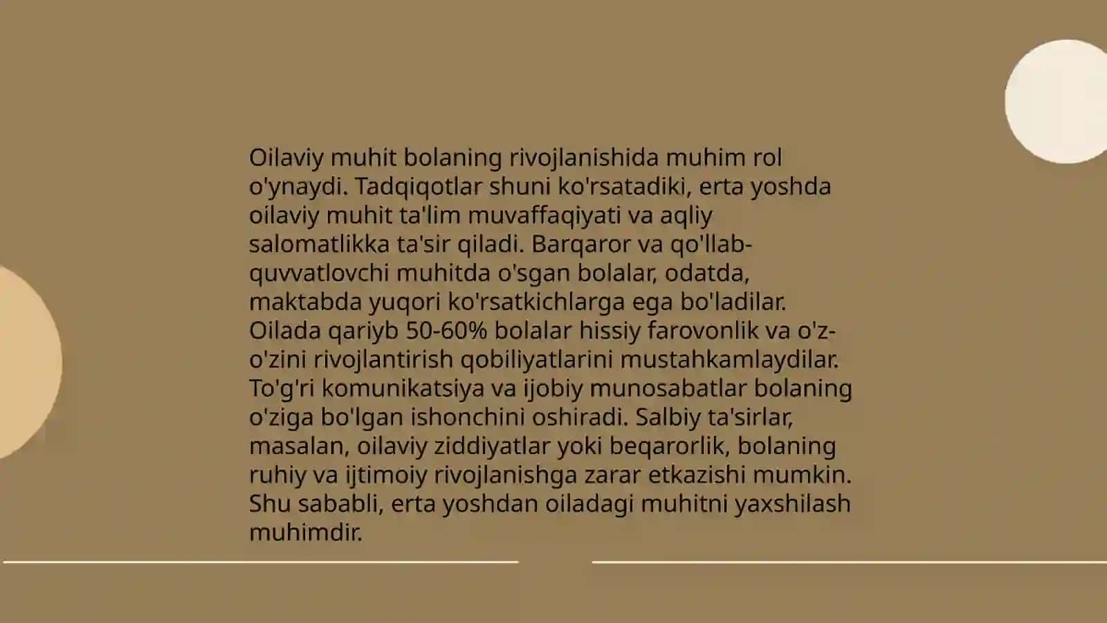Bola rivojlanishida muhitning tasiri 3